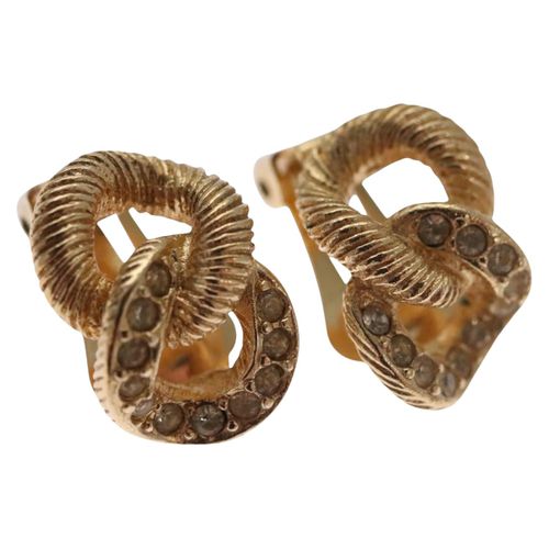 Dior Gold Metal Earring Jewelry Pre-Owned