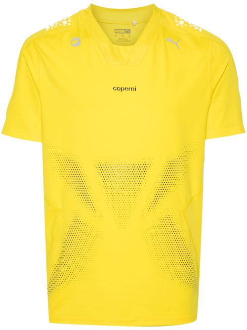 X Puma logo-print T-shirt - Yellow