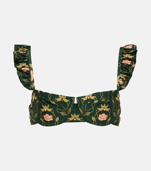 Kiwi Esoterico floral bikini top