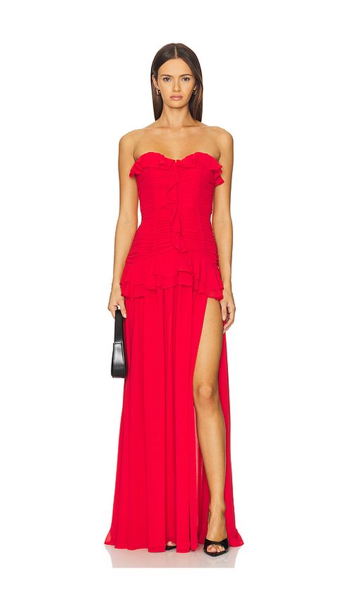 Lovers and Friends Maddie Gown in Red. L. Also in M, S, XL