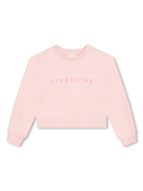 Logo-print fleece sweatshirt - Pink