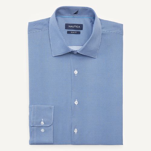 Mens Slim Fit Wrinkle-Resistant Dress Shirt