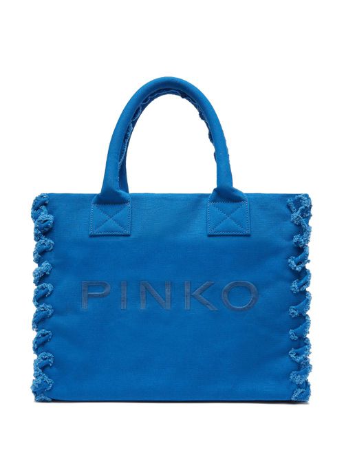 PINKO logo-embroidered beach bag - Blue