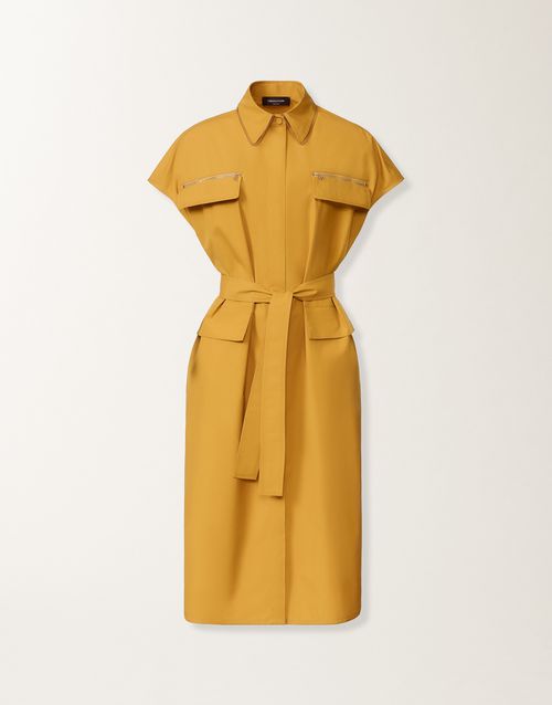 Sahariana dress in mustard poplin