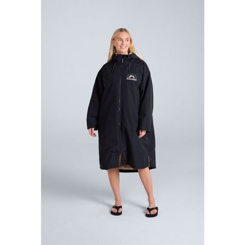 Mountain Warehouse 'Hazey' Womens Changing Robe with Pockets Waterproof Summer Beach Parka Black - Large