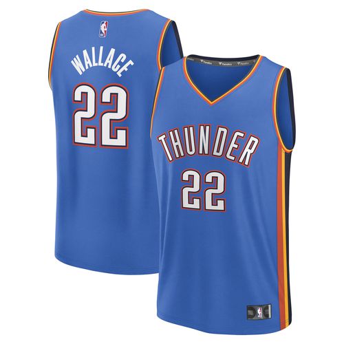 Men's Cason Wallace Blue Oklahoma City Thunder Fast Break Replica Player Jersey