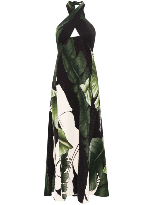 Halterneck maxi dress - Black