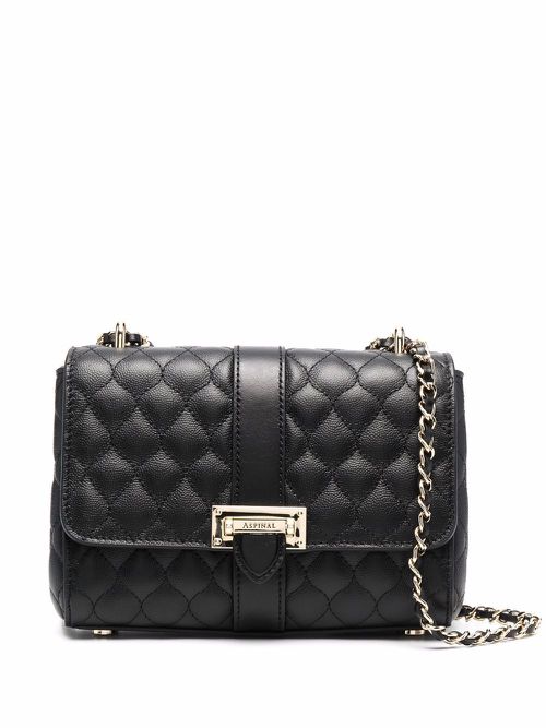 Lottie quilted crossbody bag - Black