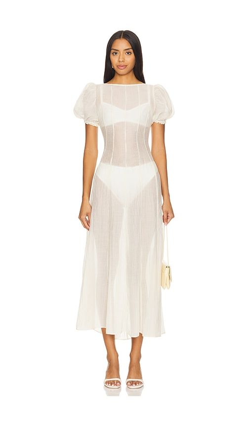 LPA Emory Midi Dress in Ivory. - S also in