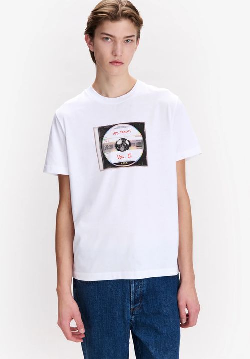 Men's A. P.C. Tracks t-shirt Size: Extra Small in White