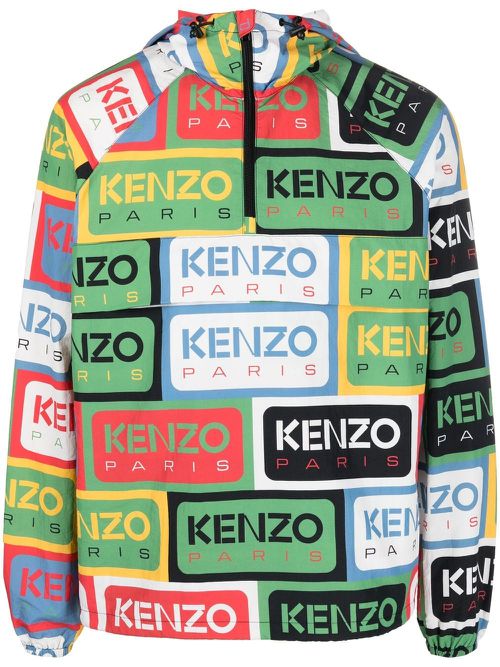 Green Labels Half Zip Windbreaker