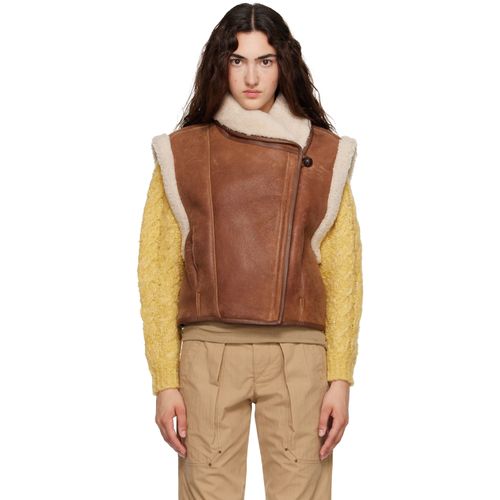 Brown Alime Shearling Vest