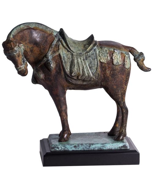 Brass Tang Horse Sculpture