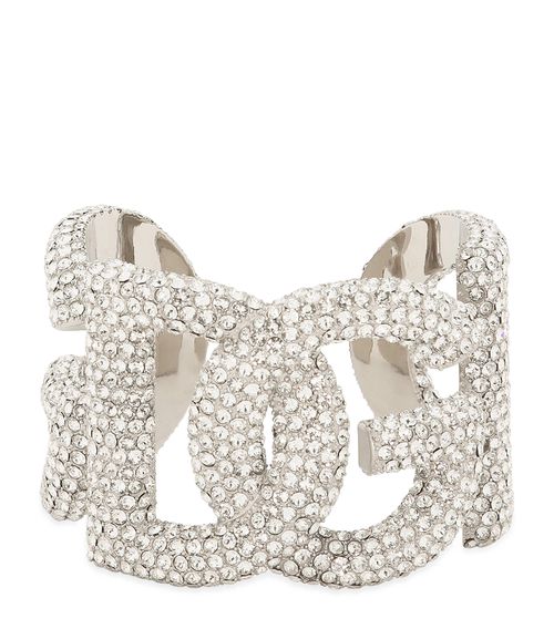 Embellished Dg Millennials Logo Cuff Bracelet