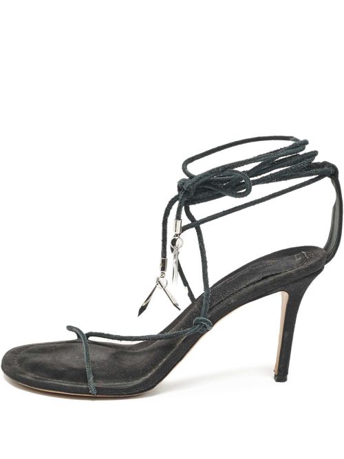 100mm leather sandals - Green