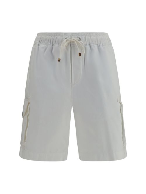Cotton Cargo Cargo Shorts — White