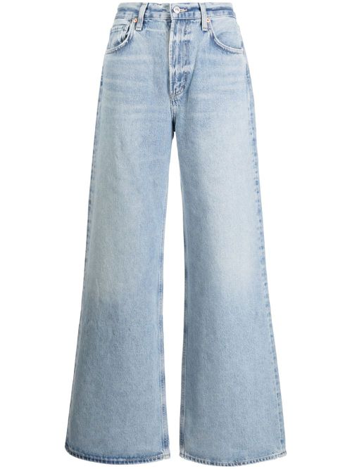 Mid-rise wide-leg jeans - Blue