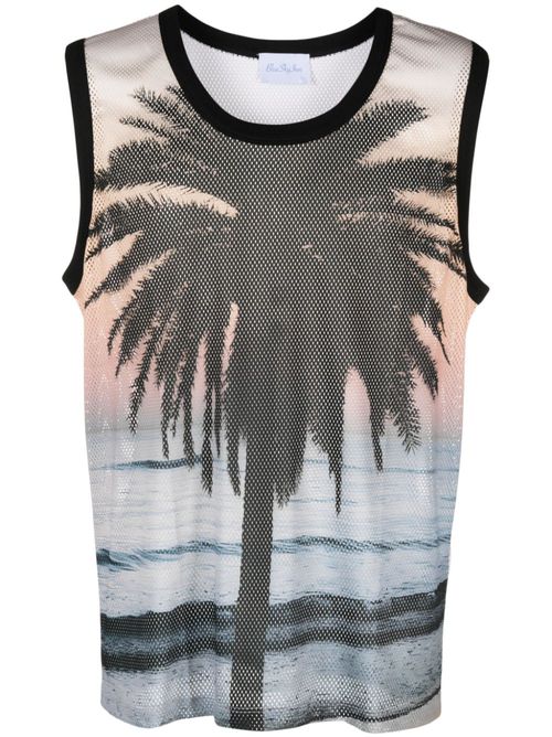 Palm tree-print tank top