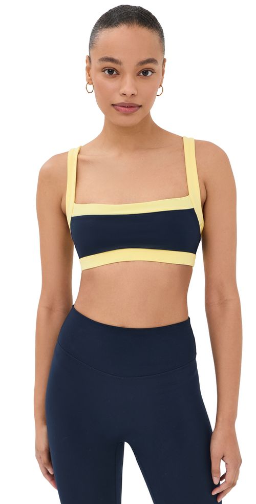 Straight Neck Bra Navy/Lemon