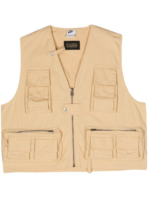 Utility zip-up gilet - Neutrals