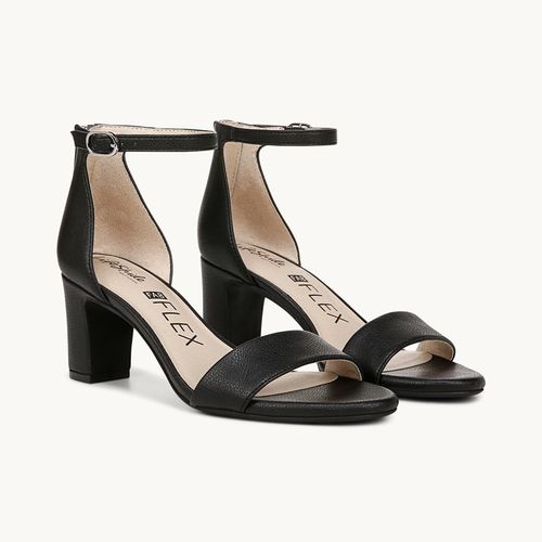 Stride Shoes Florence Dress Sandal Black Faux Leather