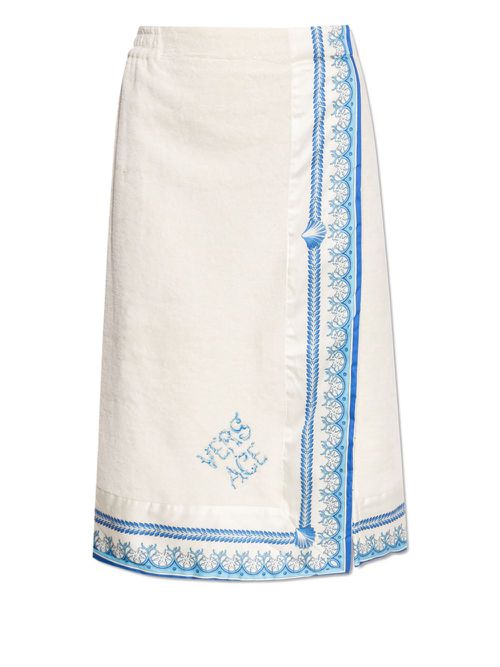 Underwater Barocco wrap towel - White