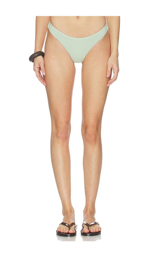 Frankies Bikinis Marina Ribbed Bottom in Mint. - L also in M, S