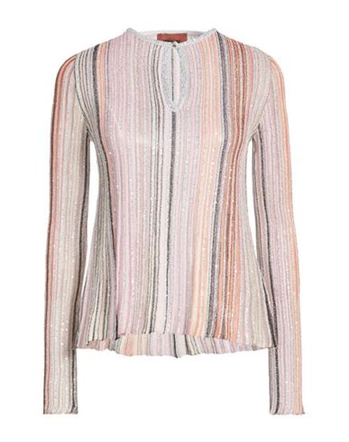 Woman Sweater Light pink Size 2 Viscose, Metallic fiber, Polyamide, Polyester