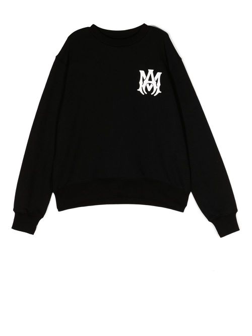 Bones monogram-print sweatshirt - Black