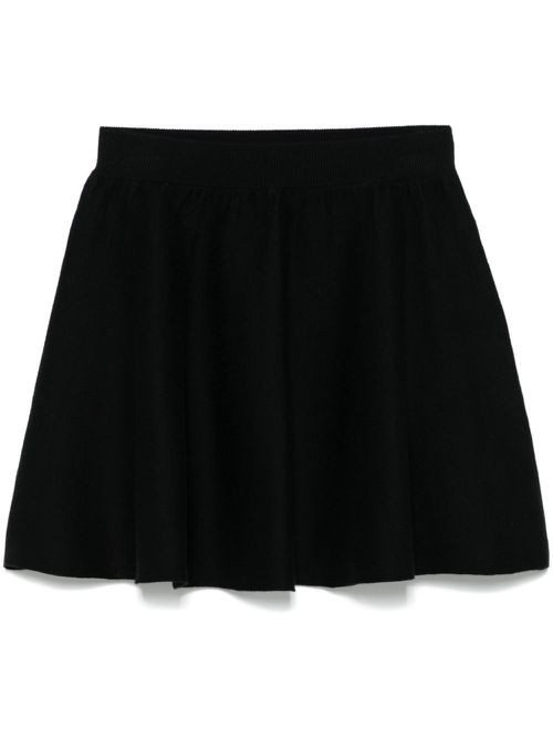 Fine-knit mini skirt - Black