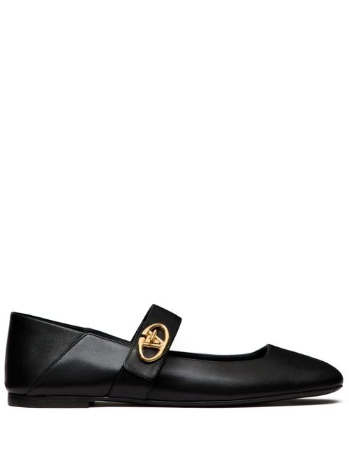VLogo Locker Mary-Jane ballerina shoes - Black