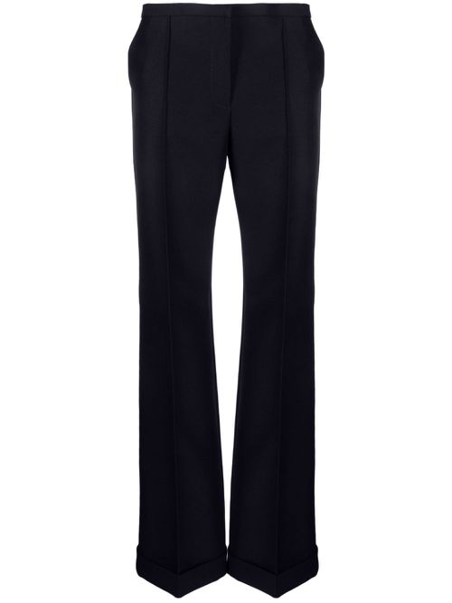 Pressed-crease straight-leg trousers - Blue