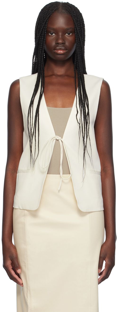 St. Agni Off-White Rouleau Vest