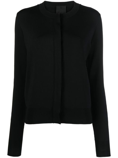 Concealed-fastening cardigan - Black