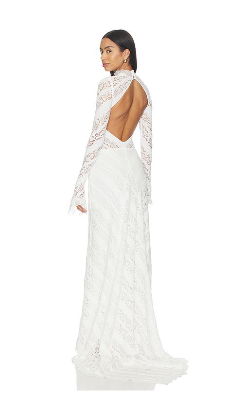 Bec + bridge vestido largo henrietta en color blanco 10 también