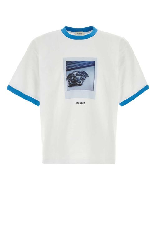 Logo-Print Colorblock T-Shirt — White