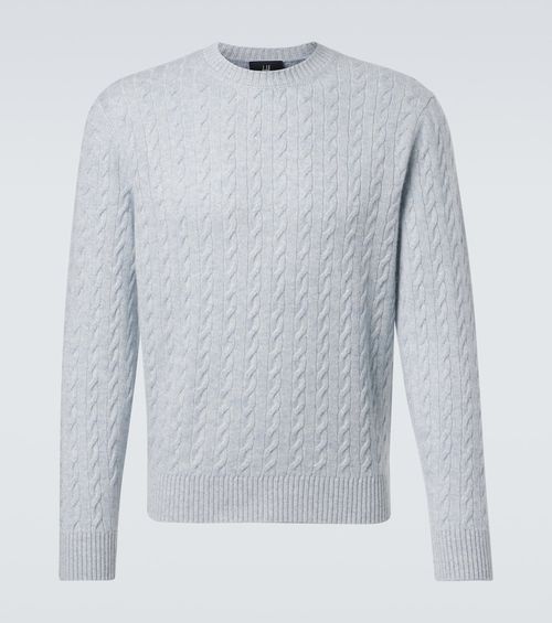 Cable-knit cashmere and linen sweater