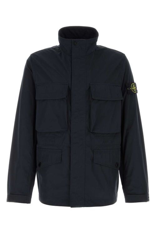 Cargo-Pocket Polyester Jacket — Navy