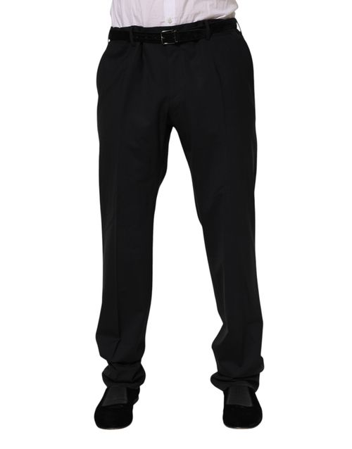 Virgin Wool Trousers — Black