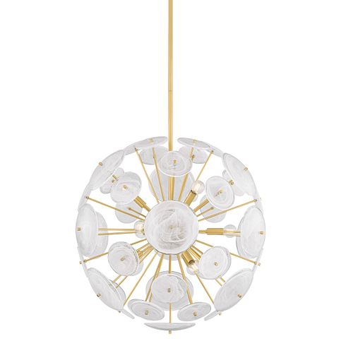 Aged Brass Chandelier from the Tamara Collection