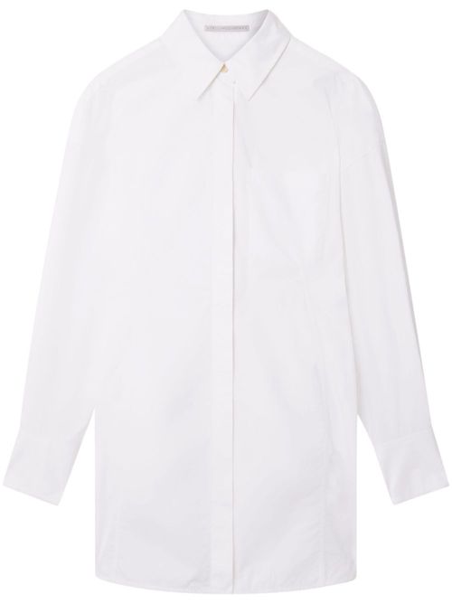 Poplin shirt minidress - White