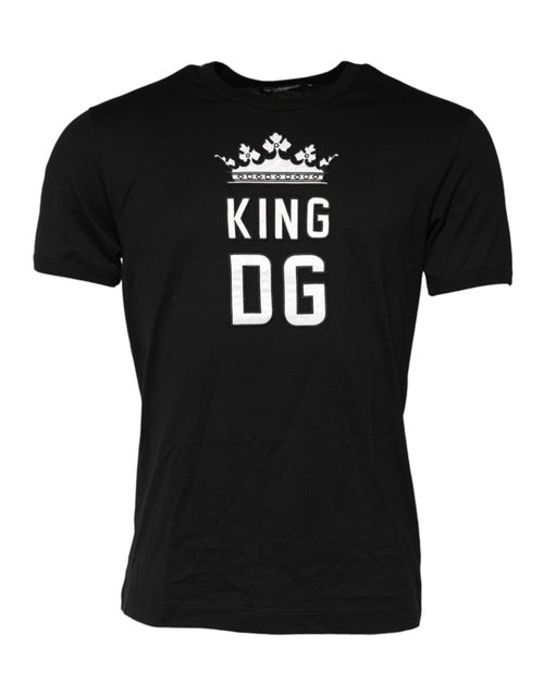 Logo-Printed Crown T-Shirt — Black