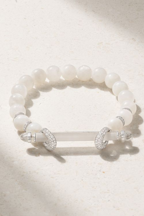 Chakra 18-karat White Gold Multi-stone Bracelet - 16