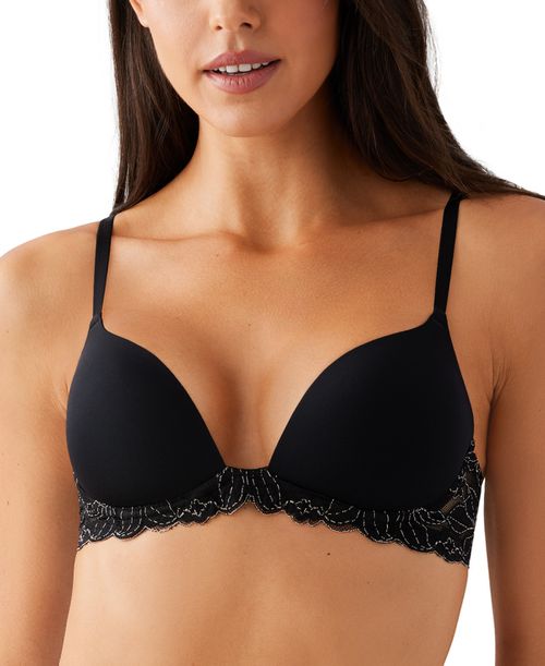 By Wacoal Women's Feeling Famous Wireless Push-Up Bra 956209 - Night/Angel Wing
