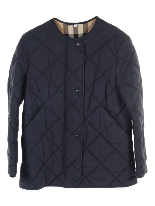 2000s diamond-quilted jacket - Blue