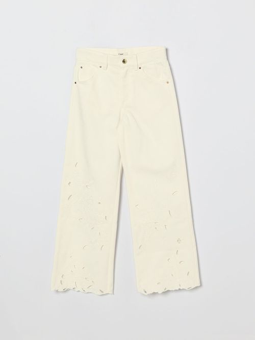 Pants CHLOÉ Kids color White
