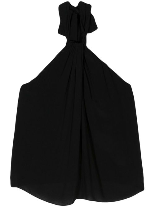 Halterneck crepe top - Black