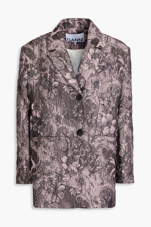 Oversized jacquard blazer