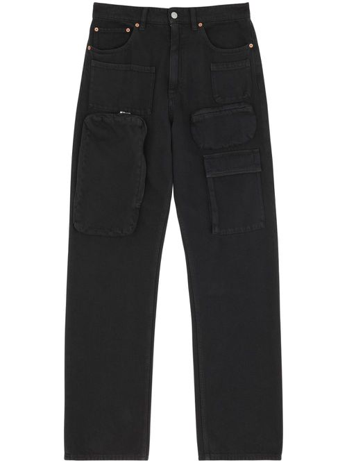 Logo patch jeans - Black