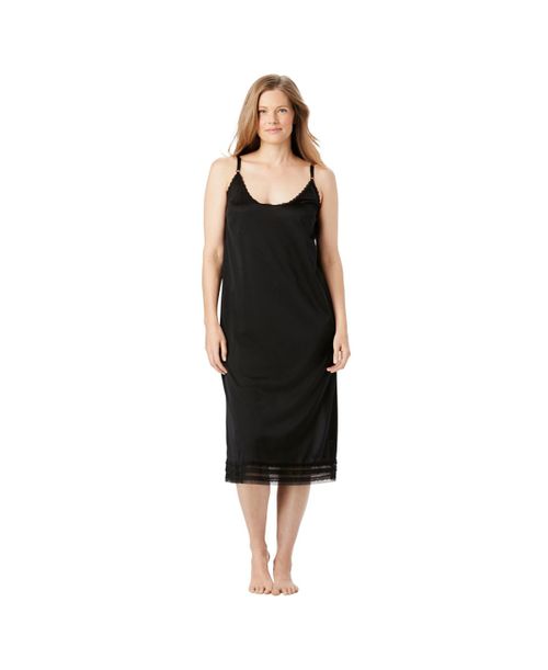 Plus Size Full Slip Snip-To-Fit Dress Liner - Black